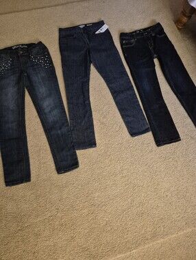 Lot Of 3 Girls Skinny Jeans Size 7 And 8, Oshkosh NWT